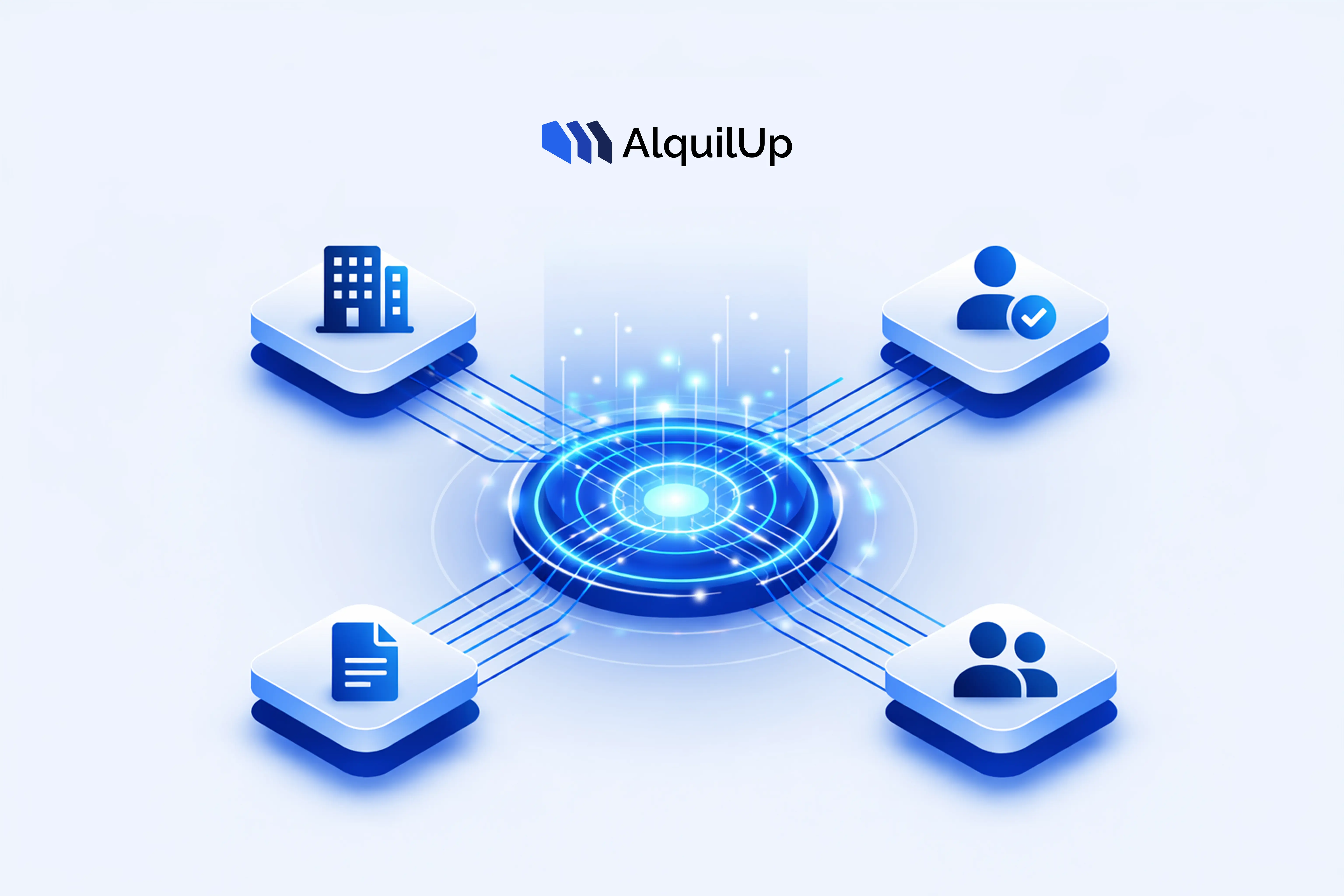 Mockup de la plataforma AlquilUp